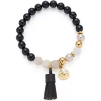 Leonardo 026956 Armband für Damen Eve Schwarz/Weiß