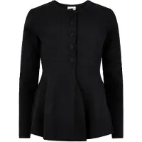 Apricot Cardigan "Peplum-Saum-Strickjacke" aus Rippstrick
