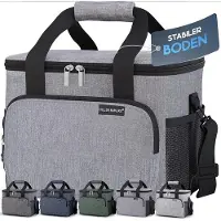Merkloos Kühltasche für Speisen und Getränke - isolierte Thermotasche auslaufsicher und wasserdicht - Frühstückstasche, Picknick-Lunch-Tasche, Thermotasche, hellgrau