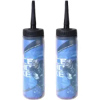 Jojomino 2X 650ML Eishockey-Wasserflasche, Tragbare Fußball-Lacrosse-Flasche, Klassisches Sportflaschen-Mundstück mit Verlängerter Spitze