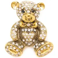 Manfield Goldfarbene Teddy-Brosche | Größe Onesize