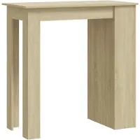 vidaXL Bartisch mit Regal Sonoma-Eiche 102x50x103,5 cm Holzwerkstoff