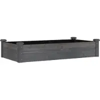 vidaXL Hochbeet mit Einsatz Grau 120x60x25 cm Massivholz Tanne