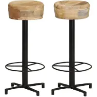 vidaXL Barhocker 2 Stk. 76 cm Mango Massivholz