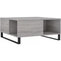 vidaXL Couchtisch Grau Sonoma 80x80x36,5 cm Holzwerkstoff