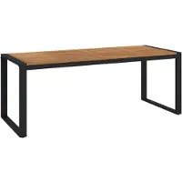 vidaXL Gartentisch mit Gestell U-Form 200x90x75 cm Akazie Massivholz