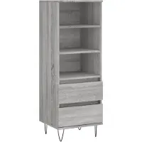 vidaXL Highboard Grau Sonoma 40x36x110 cm Holzwerkstoff