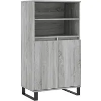 vidaXL Highboard Grau Sonoma 60x36x110 cm Holzwerkstoff