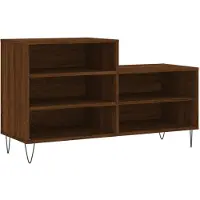 vidaXL Schuhregal Braun Eichen-Optik 102x36x60 cm Holzwerkstoff