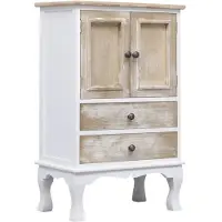 vidaXL Schubladenkommode Weiß 50x30x80 cm Holz