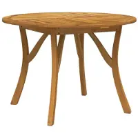 vidaXL Gartentisch Ø 110 cm Massivholz Akazie