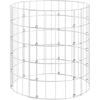 vidaXL Gabionen-Säule Rund Verzinkter Stahl Ø50x50 cm
