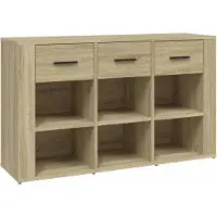 vidaXL Sideboard Sonoma-Eiche 100x30x59,5 cm Holzwerkstoff