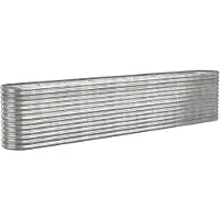 DKD Home Decor vidaXL Hochbeet Verzinkter Stahl 332x40x68 cm Silbern