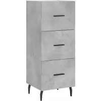 vidaXL Sideboard Betongrau 34,5x34x90 cm Holzwerkstoff
