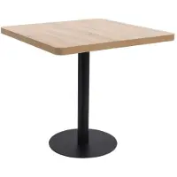 vidaXL Bistrotisch Hellbraun 80x80 cm MDF