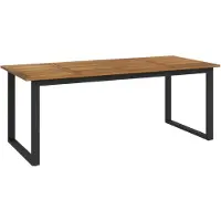 vidaXL Gartentisch mit Beinen in U-Form 200x90x75 cm Massivholz Akazie