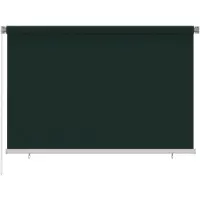 vidaXL Außenrollo 225 (B) x 140 (H) cm Dunkelgrün HDPE