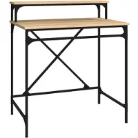 vidaXL Schreibtisch Sonoma-Eiche 80x50x90 cm Holzwerkstoff und Eisen