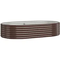 vidaXL Hochbeet Verzinkter Stahl 175x100x36 cm Braun