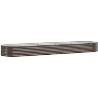 vidaXL Hochbeet Verzinkter Stahl 396x100x36 cm Braun