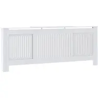 vidaXL Holzwerkstoff Heizkörperverkleidung Weiß 205 cm