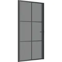 Super Merchant Innentür 102,5x201,5 cm Schwarz ESG-Glas und Aluminium