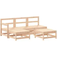 vidaXL 5-tlg. Garten-Lounge-Set Massivholz Kiefer