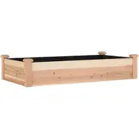 vidaXL Hochbeet mit Einsatz 120x60x25 cm Massivholz Tanne