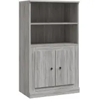 vidaXL Highboard Grau Sonoma 60x35,5x103,5 cm Holzwerkstoff