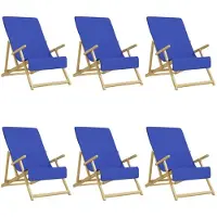 vidaXL Strandtücher 6 Stk. Königsblau 60x135 cm Stoff 400 GSM