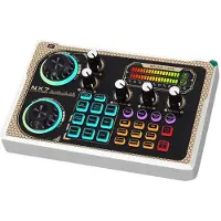 TAUOH NX7 Soundkarte -Audiomixer Professionelles Studioequipment für PC Smartphone Vlog Aufnahmen Live