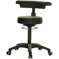 Stier Drehhocker schwarz Ø 360 mm höhenverstellbar 110 kg 360° Arm-/Rückenlehne