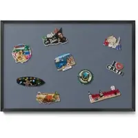 Tulup Magnettafel Dekoratives Magnetboard aus Metall Kühle Graue Farbe 60x40 cm Magnettafel für Urlaubsmitbringsel Schwarzer Rahmen