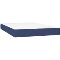 vidaXL Taschenfederkernmatratze Mittel Blau 120x200x20 cm Stoff