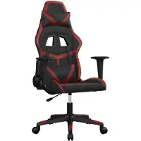 vidaXL Gaming-Stuhl Schwarz und Weinrot Kunstleder