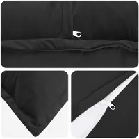 vidaXL Kissen mit Kissen HOUTEN 2 Stk. Schwarz Samt