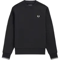 Fred perry für Herren. M7535 Marineblaues Sweatshirt mit Rundhalsausschnitt (S), Lässig, Baumwolle
