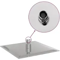vidaXL Regenbrause Edelstahl 304 20x20 cm Quadrat