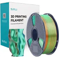 SUNLU PLA+ Silk Tri-Color Filament, 1,75mm, 1kg - Farbton: Orange Blue Green