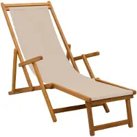 vidaXL Klappbare Sonnenliege 2 pcs 3 Position Massives Eukalyptus Holz