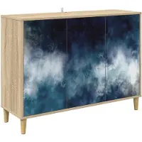 vidaXL Sideboard RAALTE Sonoma 102 x 33 x 75 cm Holzwerkstoff