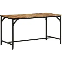 vidaXL Esstisch 140x70x75 cm Raues Massivholz Mango
