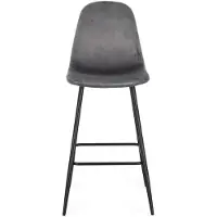 Natur24 4er Set Barhocker New Irelia 44 x 112 x 53 cm Stahl Dunkelgrau