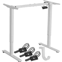 TecTake Schreibtischgestell elektrisch 2-stufig höhenverstellbar 71-116 cm Memoryfunktion 70 kg Belastbarkeit, inkl. Montagematerial, in weiß