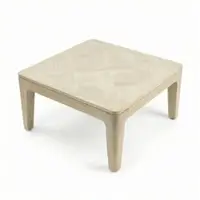 FineBuy Couchtisch 60cm Massivholz white wash Sofatisch Wohnzimmertisch Beistelltisch