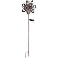 Globo Lighting Solarleuchte Windrad Kupfer, Höhe 92cm