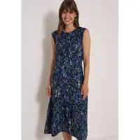Cecil Midikleid Eingrifftaschen Sommerkleid, kleiner V-Ausschnitt, mit Eingrifftaschen
