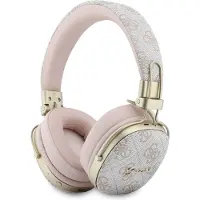 GUESS Headphones Bluetooth ENC Metal 4G Script Logo pink