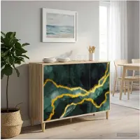 vidaXL Sideboard WIJHE Sonoma 102 x 33 x 75 cm Holzwerkstoff